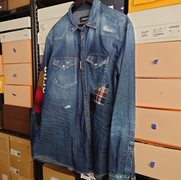 Dsquared2 "Patch Relax" Denim Shirt - Picture 5 of 10
